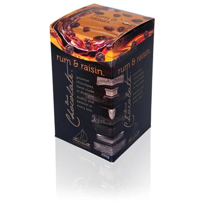 Fremantle Chocolate | Dark Chocolate - Rum & Raisin 250g