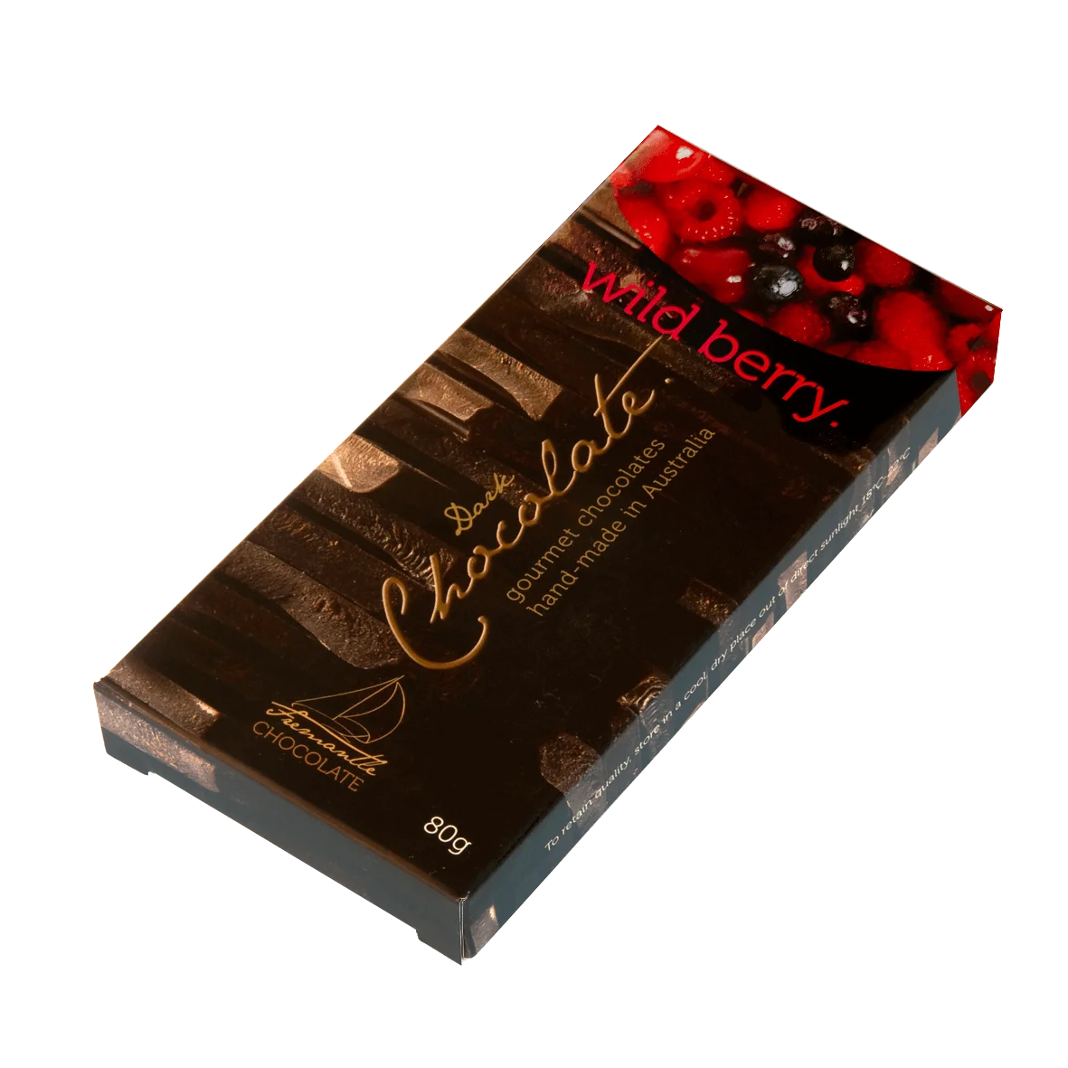 Fremantle Chocolate | Dark Chocolate - Wild Berry 80g