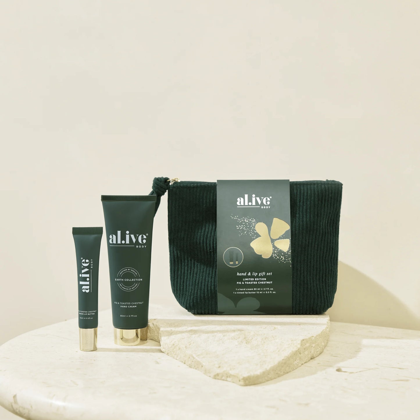 Al.ive Body | Hand & Lip Gift Set - Fig & Toasted Chestnut