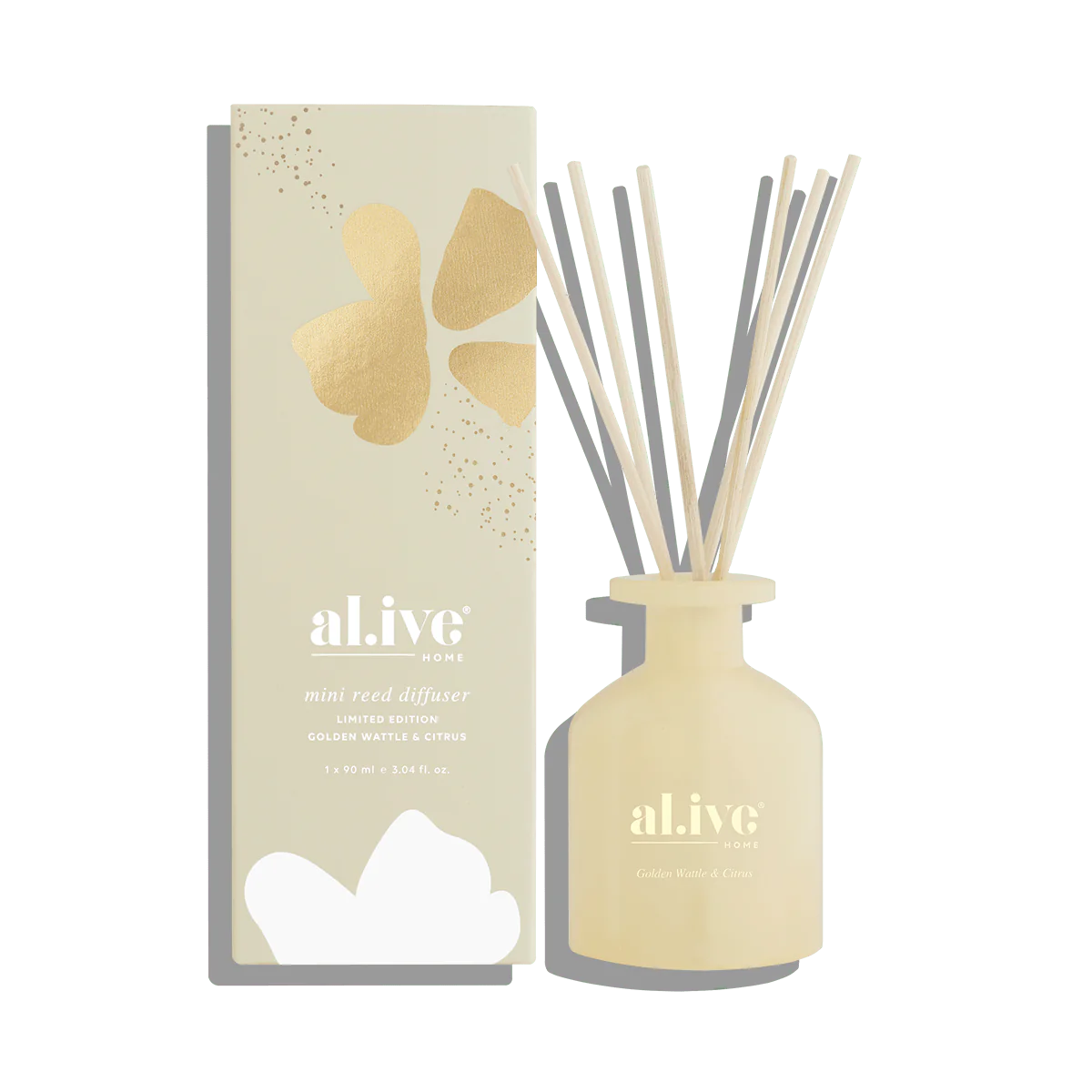 Al.ive Body | Mini Reed Diffuser Golden Wattle & Citrus